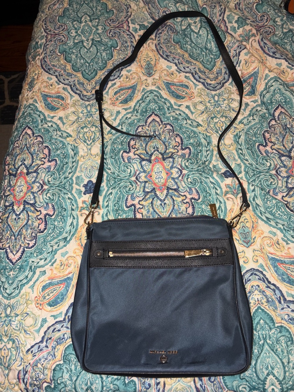Blue Michael Kors Crossbody Messenger Bag